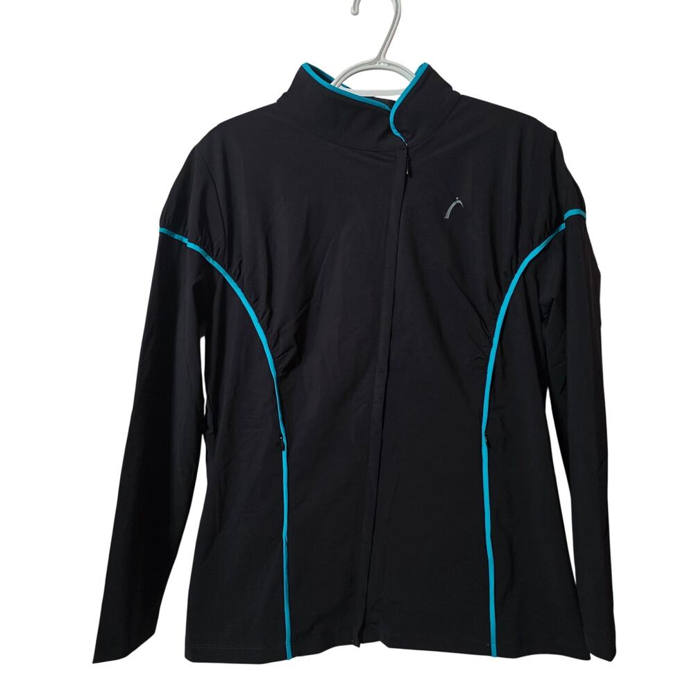 Swingdish Women's Black‎ Asymmetrical Zipper Golf Jacket Large